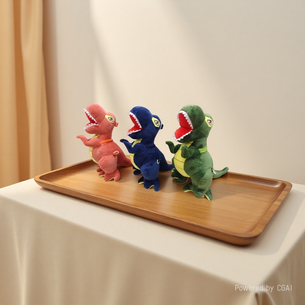 Factory wholesale of Tyrannosaurus rex dolls, dinosaur plush toys, sleeping dolls, stuffed toys and children's toys details Picture