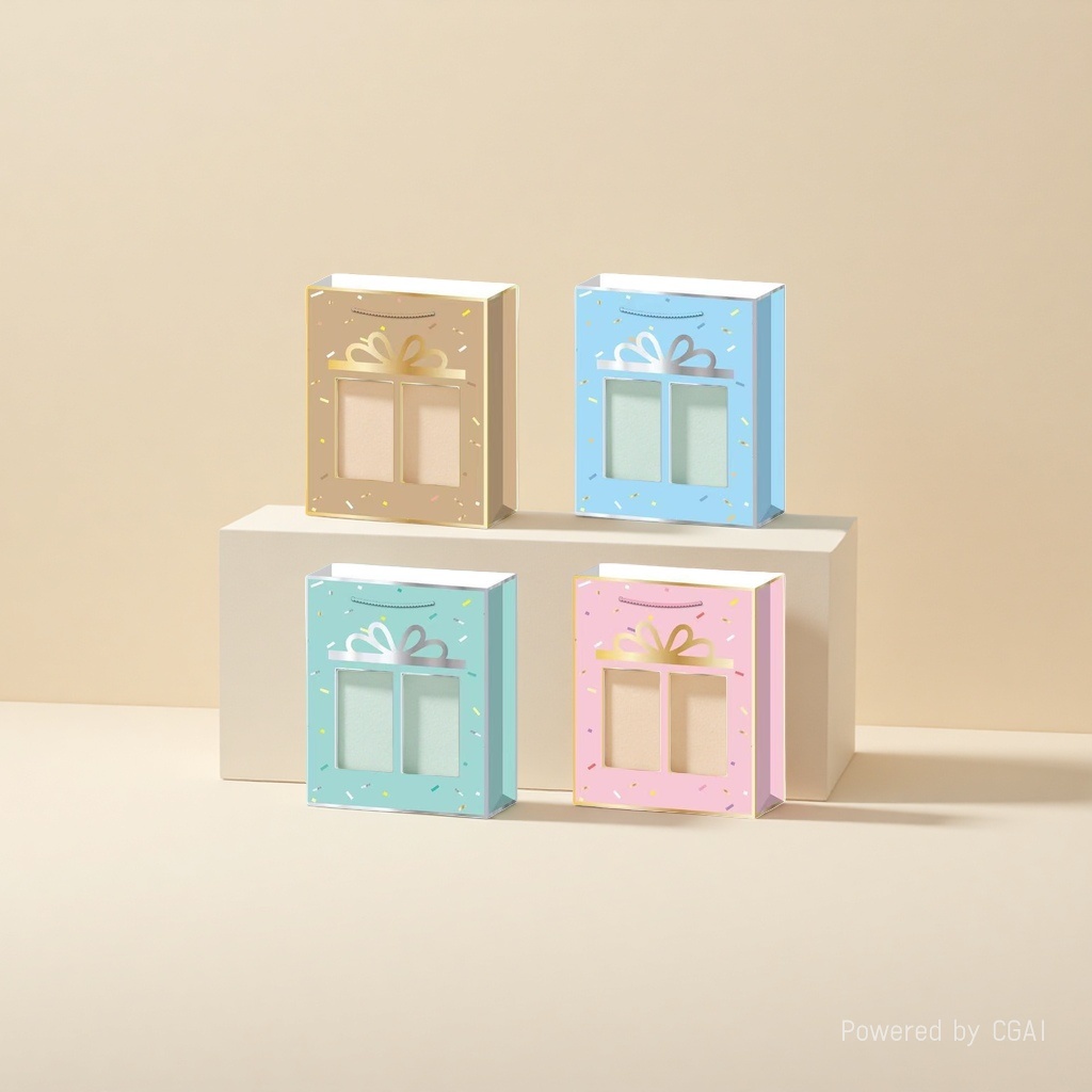 Special gift packaging boxes and paper bags for souvenirs are available in multiple sizes. The packaging is simple and elegant Specification image