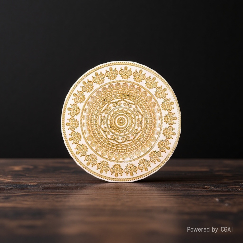 Export Nordic round lead-free crystal glass fruit plate, light luxury Western cuisine steak base plate, hotel dining salad plate details Picture