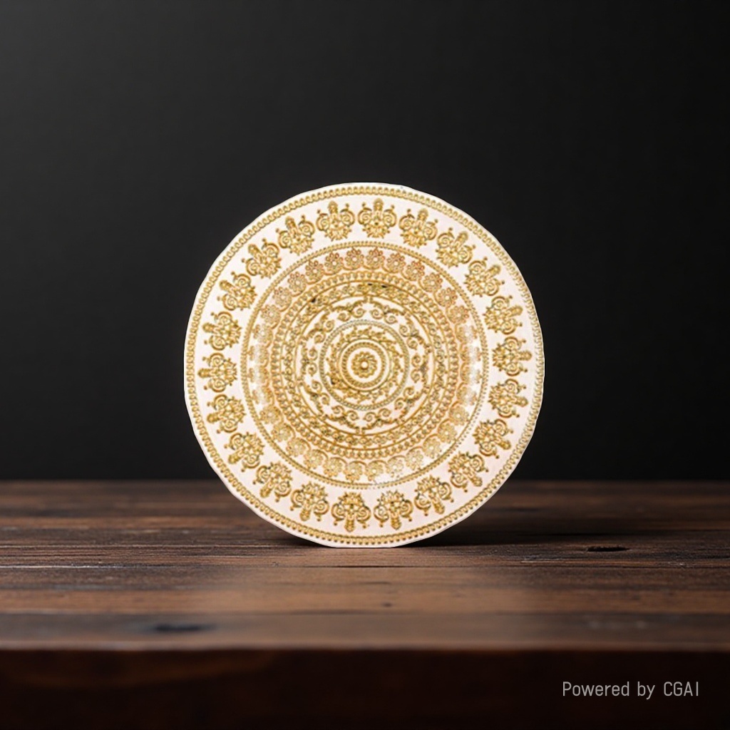 Export Nordic round lead-free crystal glass fruit plate, light luxury Western cuisine steak base plate, hotel dining salad plate Specification image