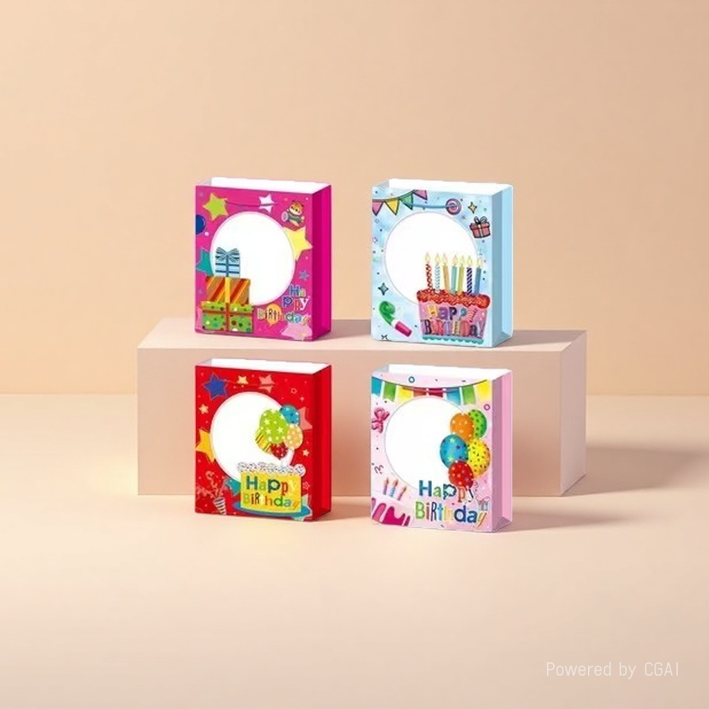 Birthday music DIY souvenir special gift packaging box + gift paper bag set gift box packaging gift box Specification image