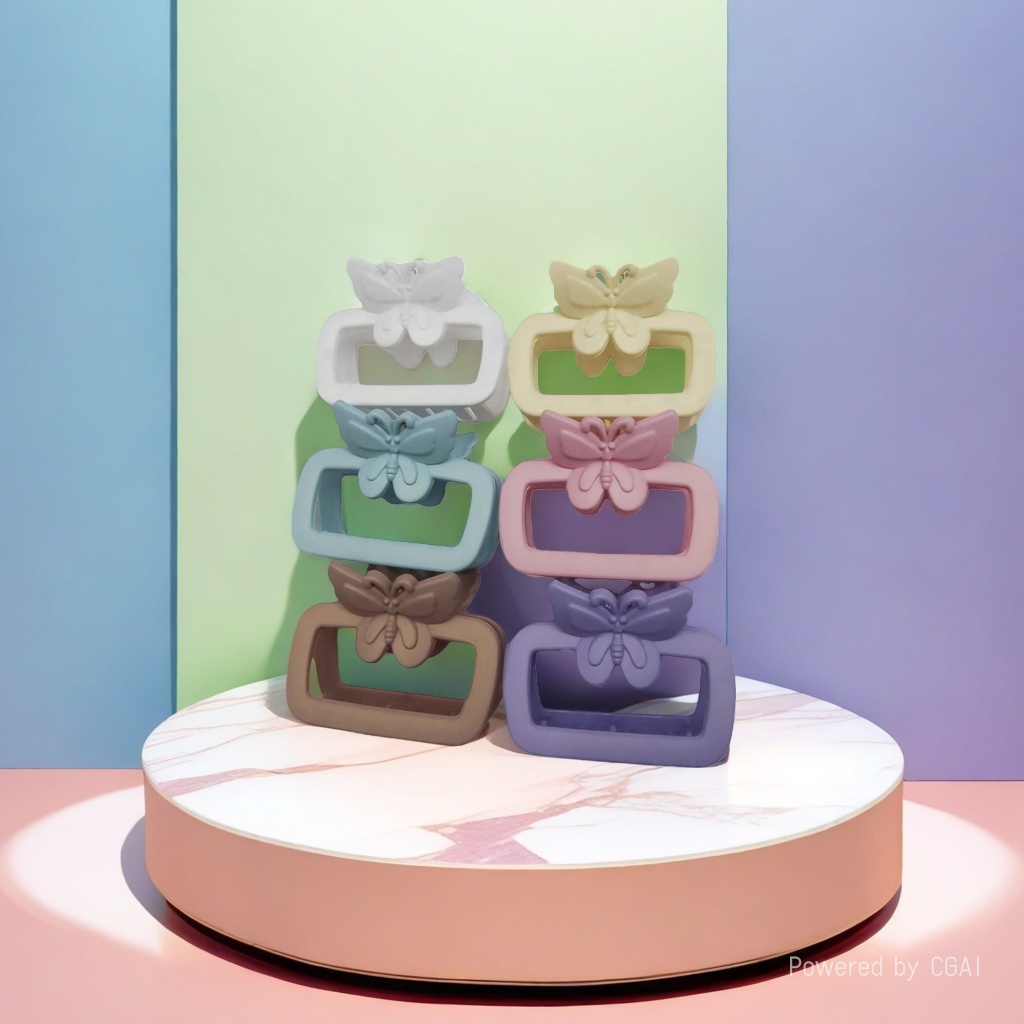 Butterfly-shaped acetate gripper, shark clip, hairpin, fashionable hair clip gripper Application Scenario