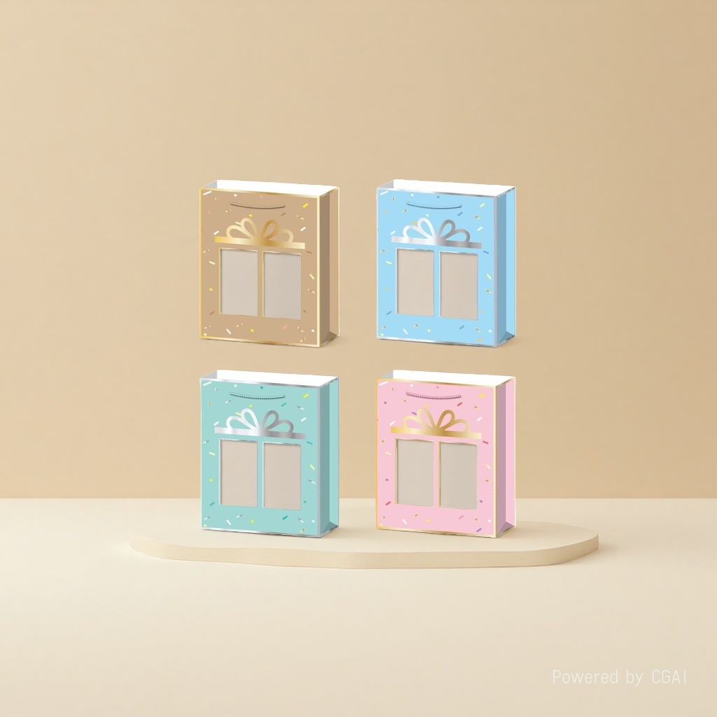 Gilded window-opening gift bag