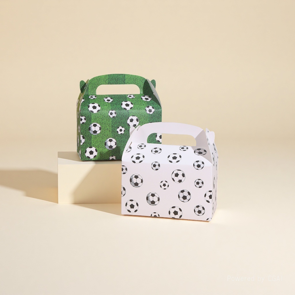Collecting football-patterned paper boxes around star teams details Picture