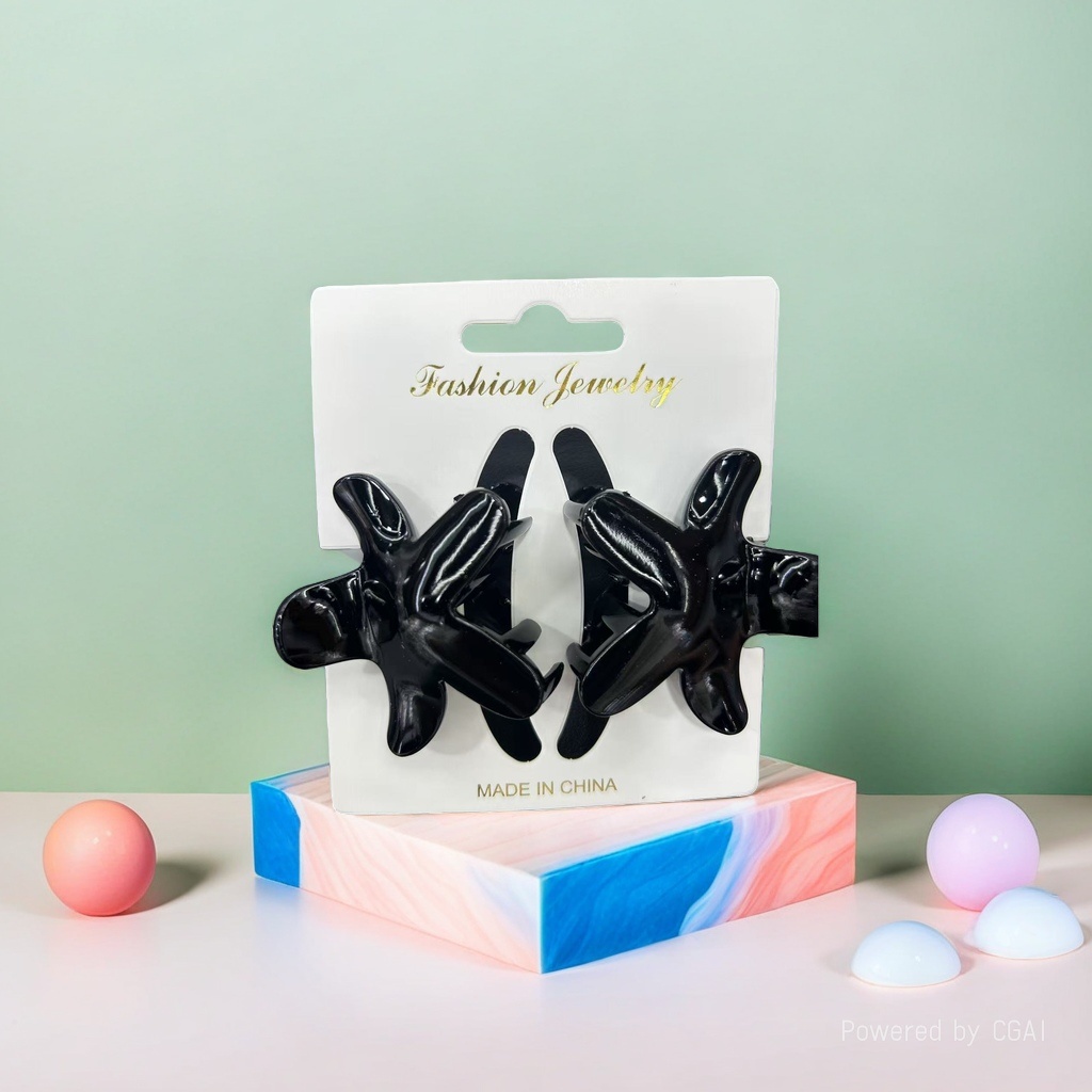 Black acetic acid shark clip, large hairpin, fashionable and simple hairpin 114811708 details Picture