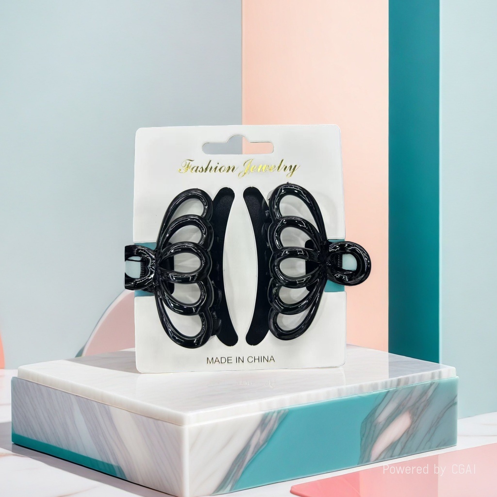 Black acetate shark grabber, large hairpin, fashionable and simple hairpin 114919525