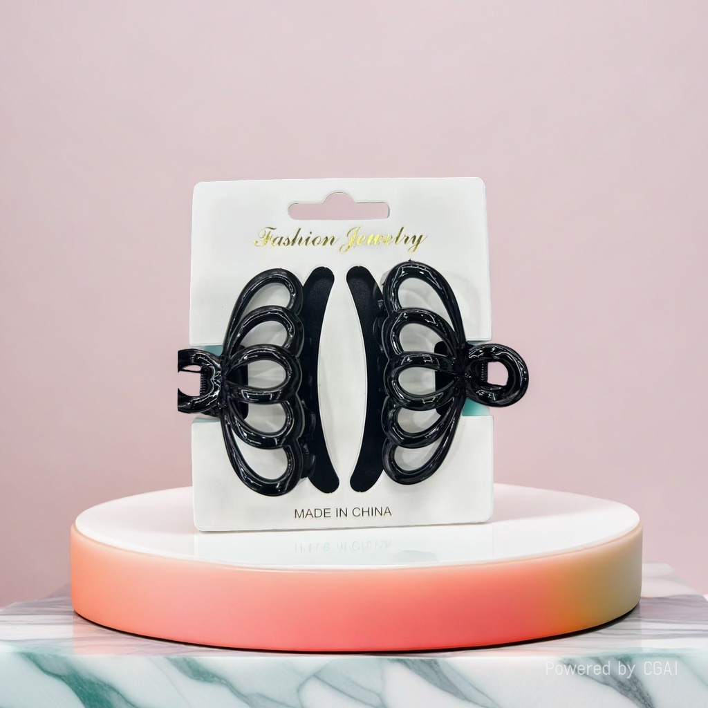 Black acetate shark grabber, large hairpin, fashionable and simple hairpin 114919525 Specification image