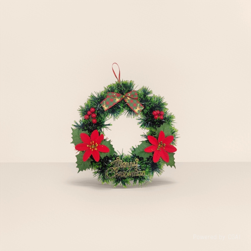 Decoraciones de corona de navidad acompañante de navidad mano decoración de anillo de regalo Specification image