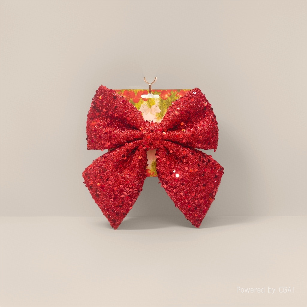 Christmas bow decoration Christmas scene arrangement Christmas sequined bows details Picture