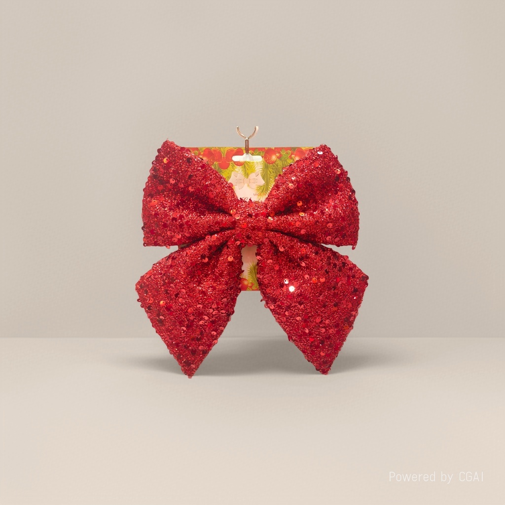 Christmas bow decoration Christmas scene arrangement Christmas sequined bows