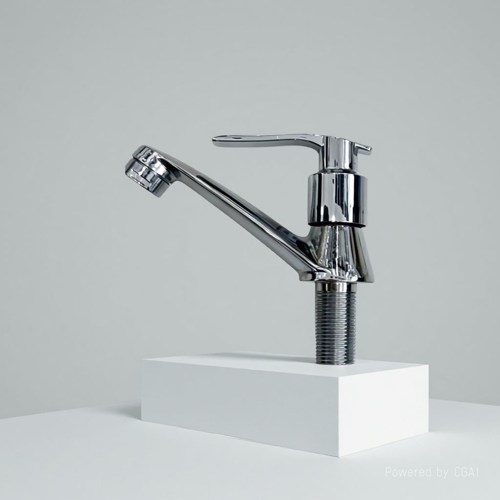 Washbasin, single cold water nozzle, bathroom washbasin, old-fashioned quick-turn faucet details Picture