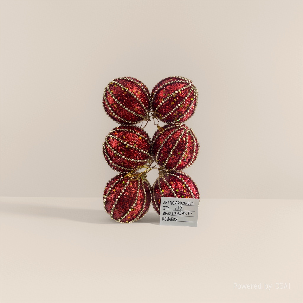 Red sequined Christmas ball set, Christmas decoration, Christmas pendant and souvenir Application Scenario
