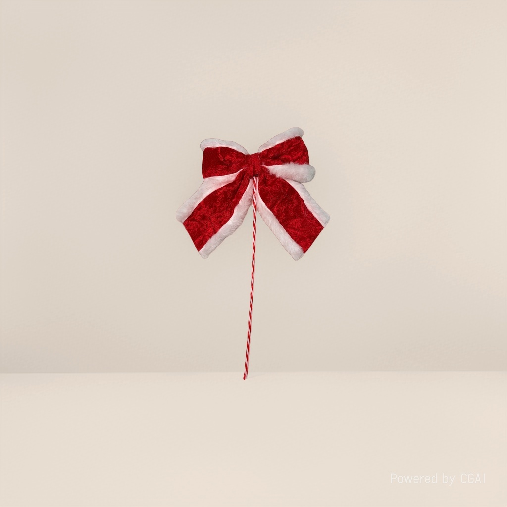 Red bow, candy cane, bow tie, Christmas insert, Christmas bow Specification image