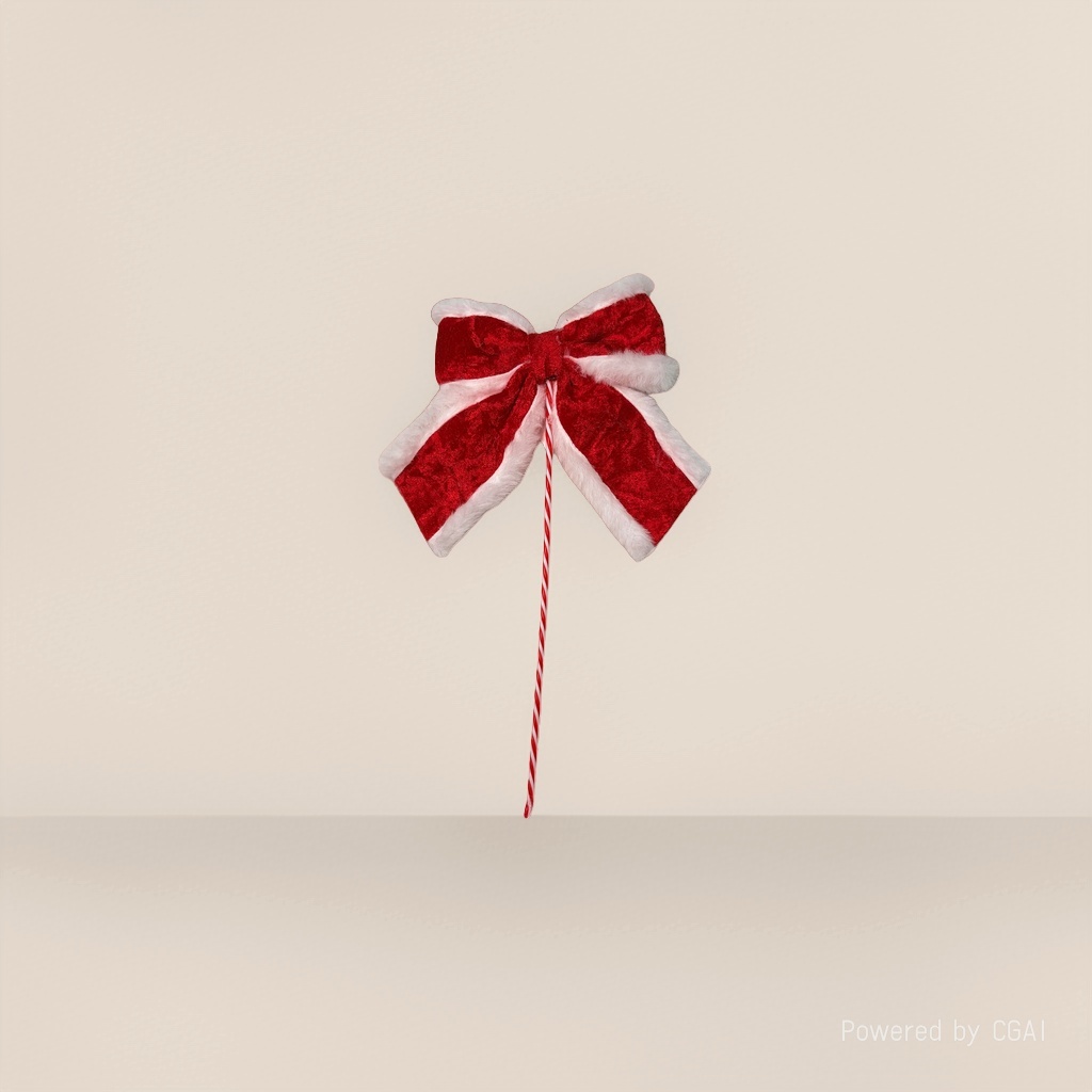 Red bow, candy cane, bow tie, Christmas insert, Christmas bow Application Scenario