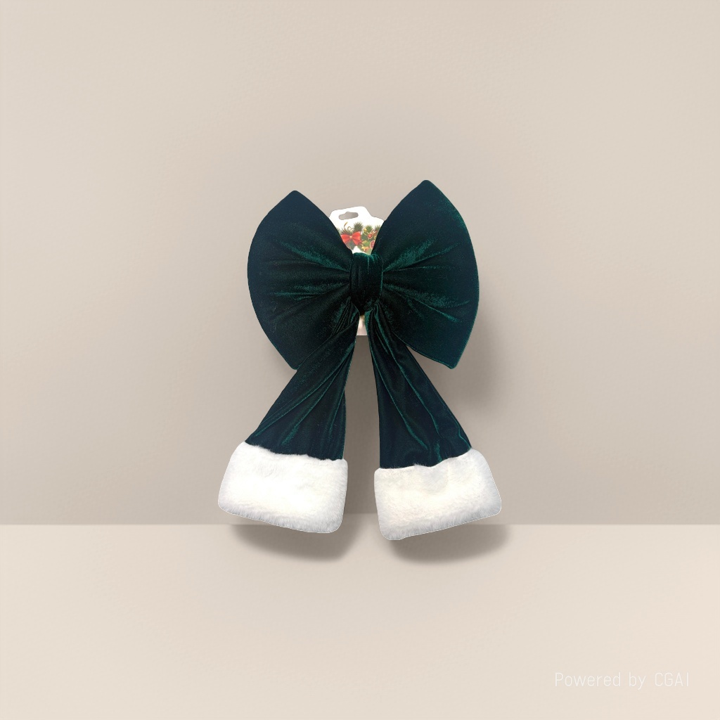 Green velvet bow tie, Christmas decoration, Christmas tree pendant, Christmas decoration Application Scenario