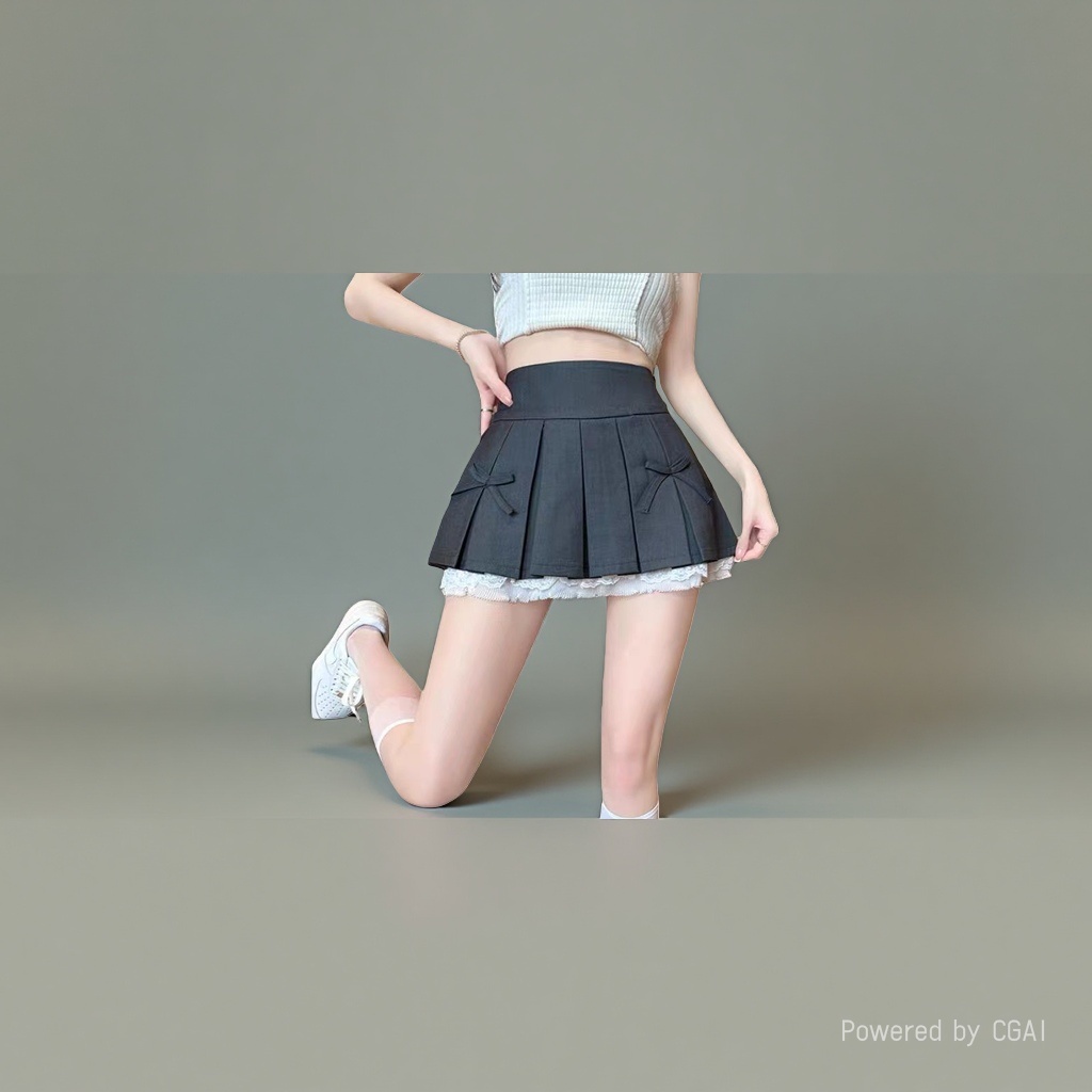 童装女童短/尾货超短裙/裙子女收腰仙女/短袖/屁帘产品图