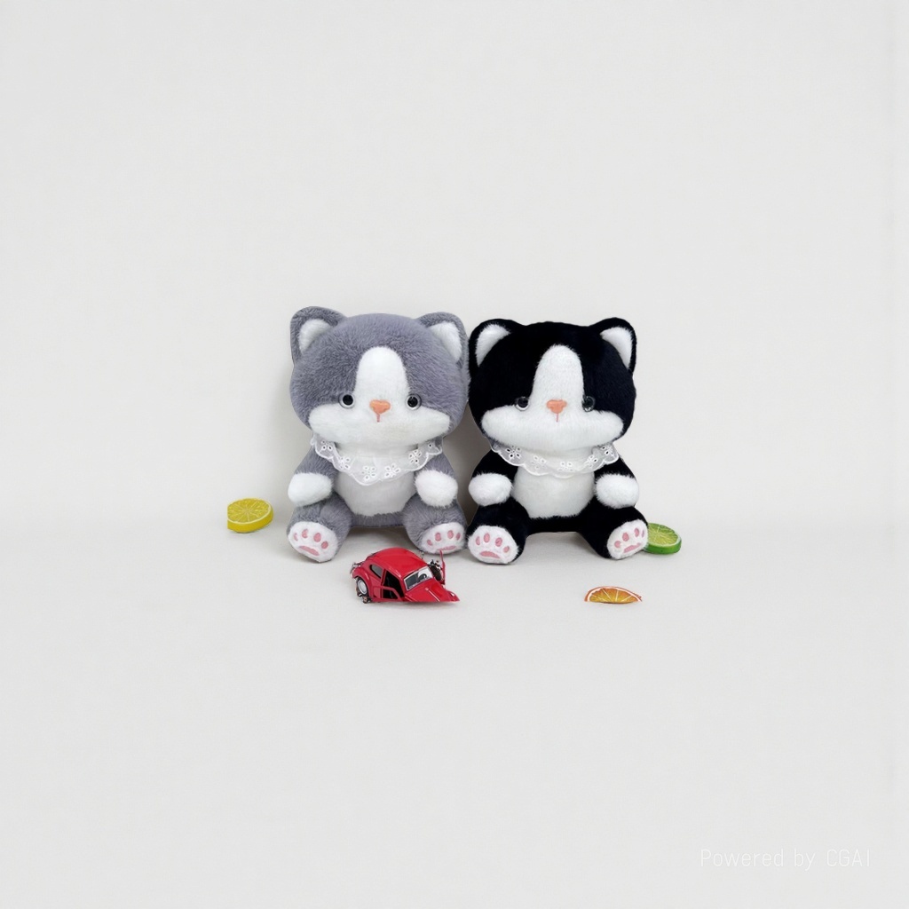 Two plush toys, cat dolls, trendy AI toys, Halloween fun toys Application Scenario