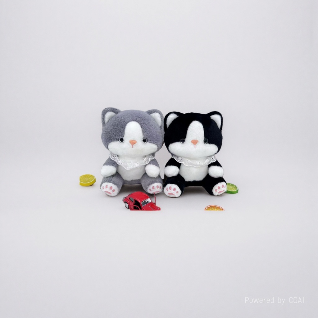 Two plush toys, cat dolls, trendy AI toys, Halloween fun toys Specification image