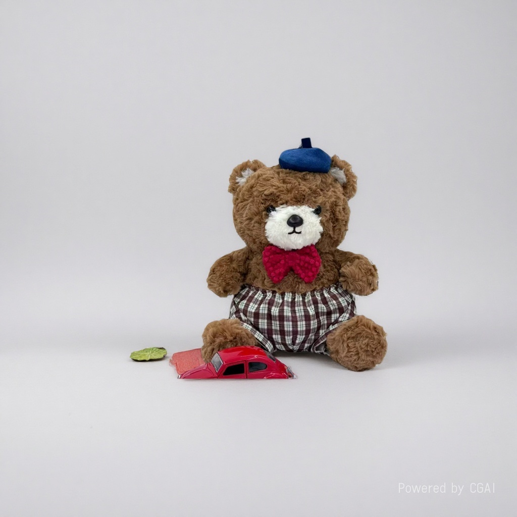 Happy Little Zebra plush toy, bear, Tricolor cat, cloth doll, cat backpack, clothes doll details Picture