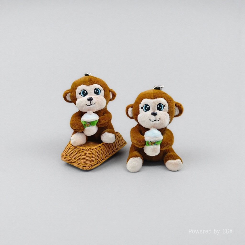 Happy Little zebra simulation figurines, plush toys, Tricolor cats, stuffed cats, backpacks, monkey simulation animals Application Scenario
