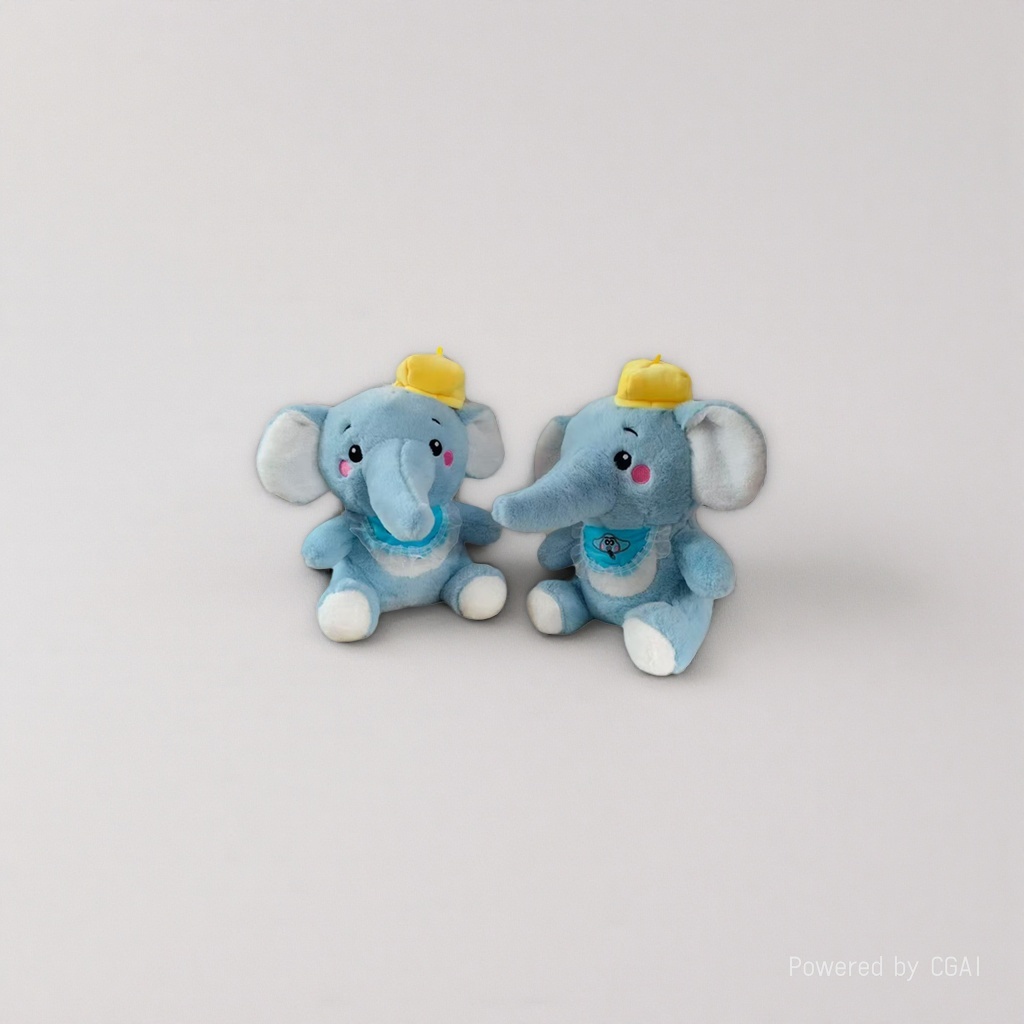 Blue elephant plush toy chair, cartoon plush toy, plush cartoon accessory Application Scenario