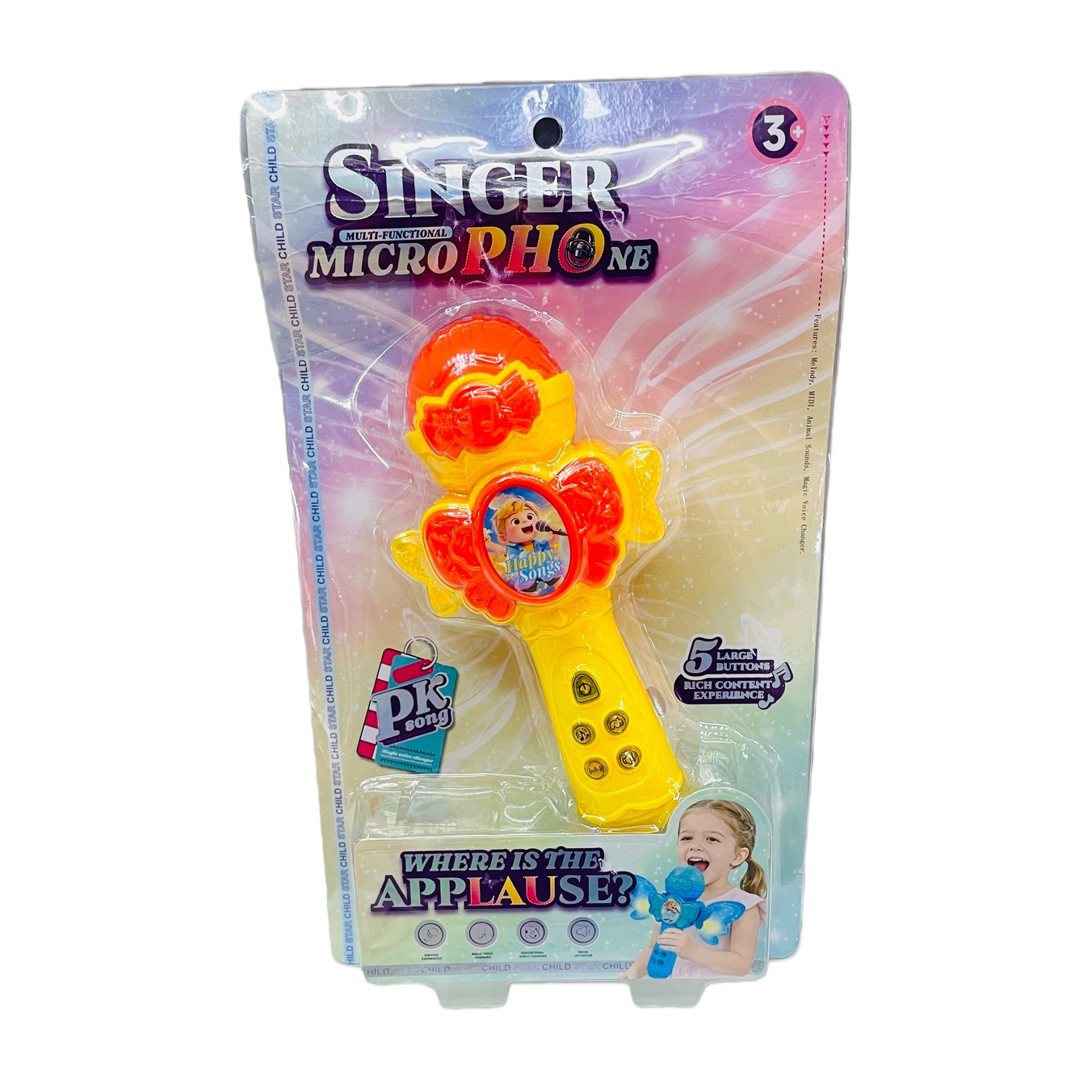 Children's multi-functional Bluetooth wireless mini microphone, toy microphone K12 lapel type Item Picture