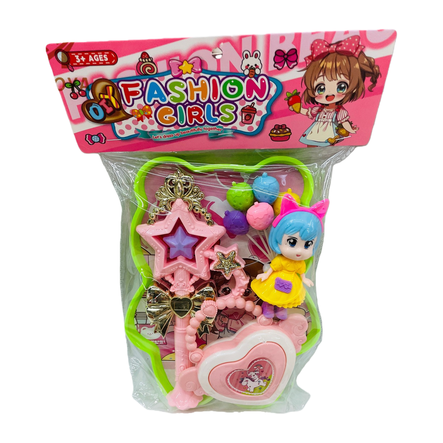 Mengke Castle Villa Toy Set, Fashionable Girl Miniature Model DIY Plaster Shining Meteor Treasure Box Item Picture
