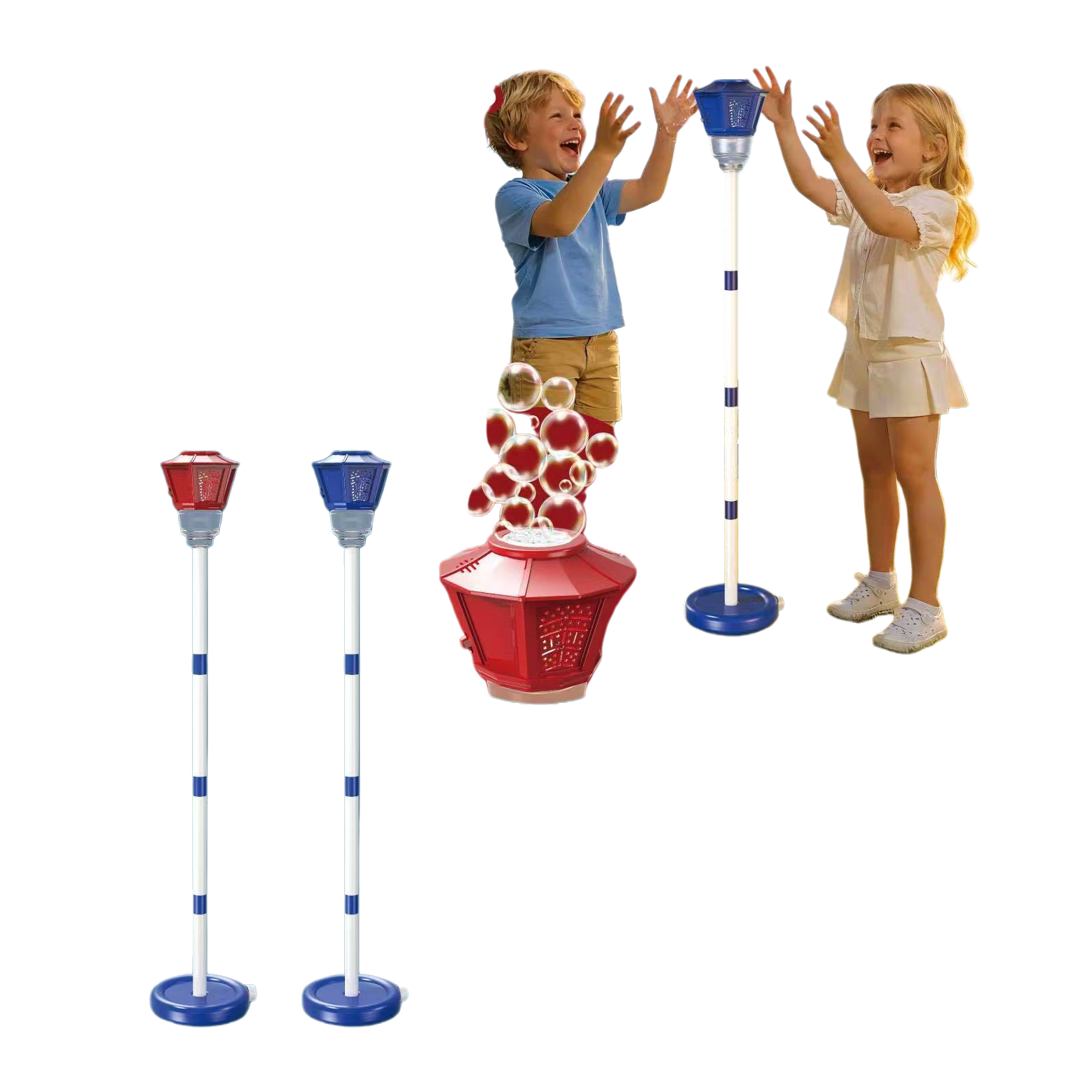 Electric bubble machine, street lamp, water gun, children's outdoor toys, summer beach water play toys