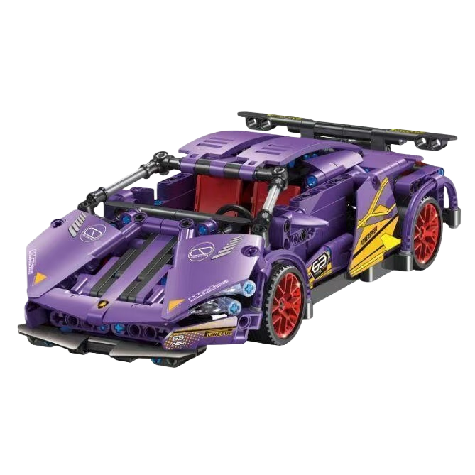 The Lego purple racing building block set is compatible with LEGO Gundam racing models Item Picture