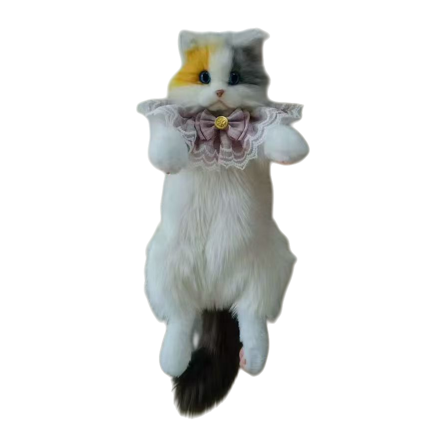 Cute simulation plush cat backpack doll, cat figurine, plush soothing doll, birthday toy gift for girls Item Picture