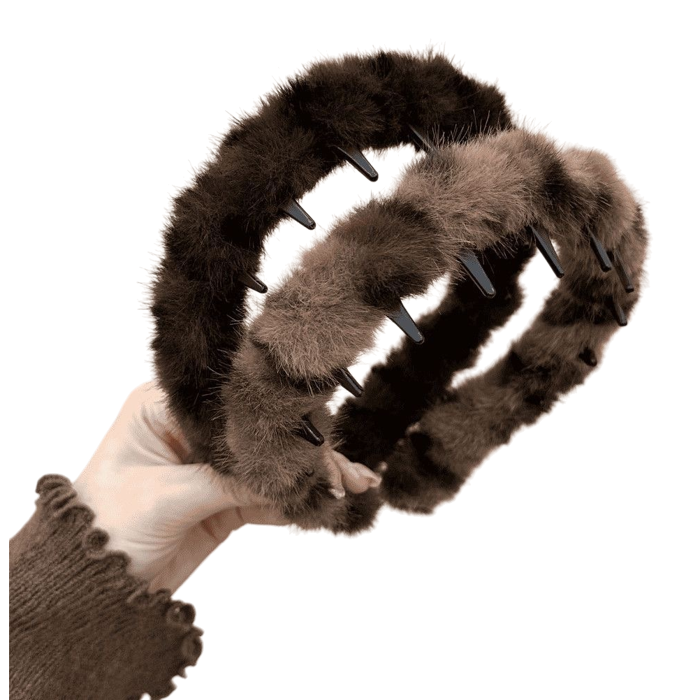 The plush pearl children's headband base is sweet and cute. The headband is suitable for various styles Item Picture