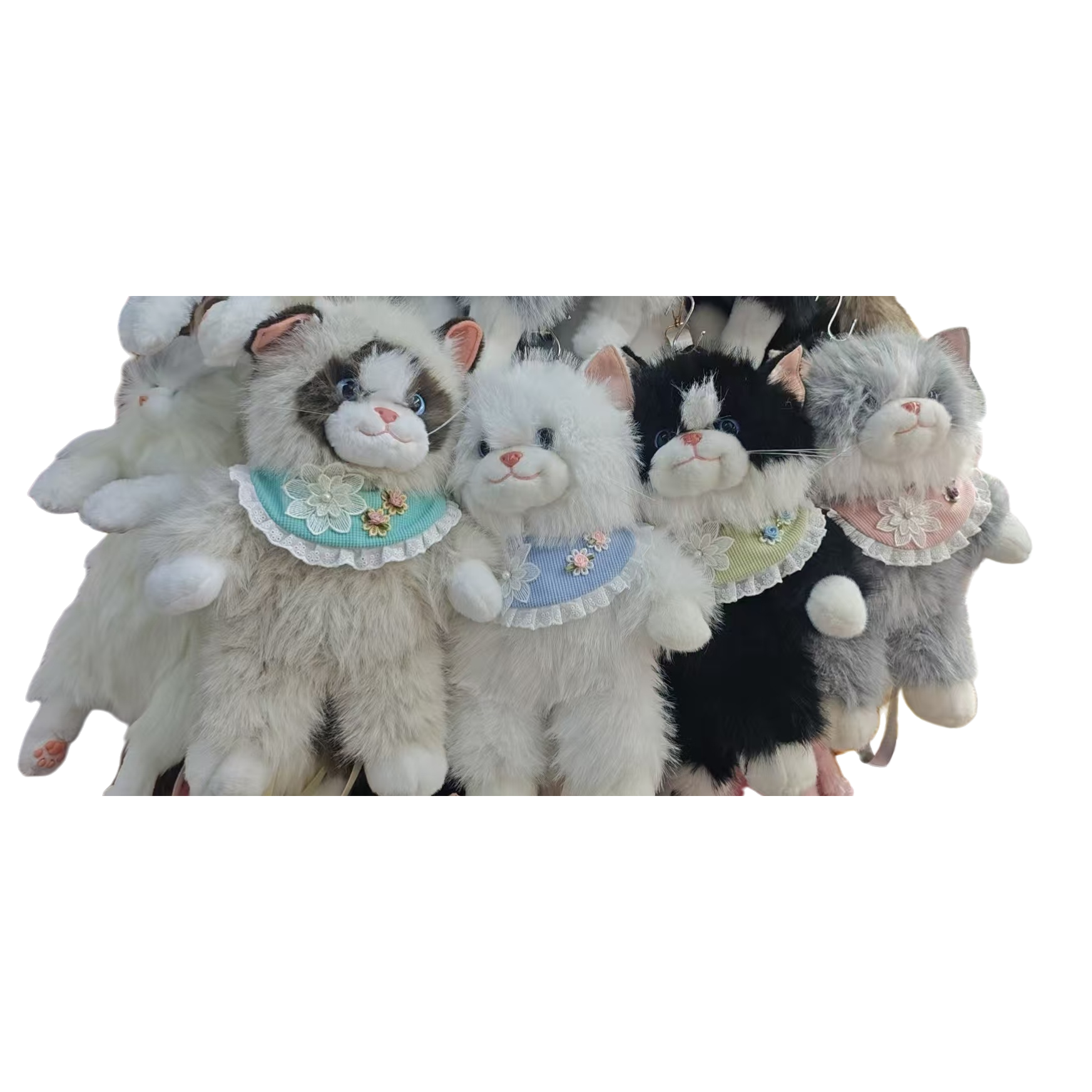 New faux cat doll, meow cat doll, cat figurine, backpack, soothing plush toy, birthday gift for girls Item Picture