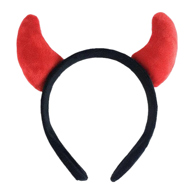 Red Devil's horn pearl children's headband base Item Picture
