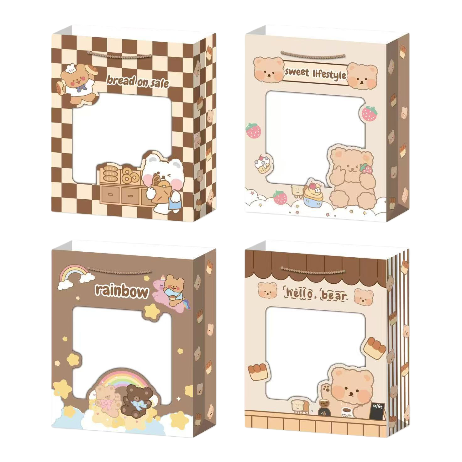 Cute cartoon-style gift packaging box paper bag for souvenirs Item Picture