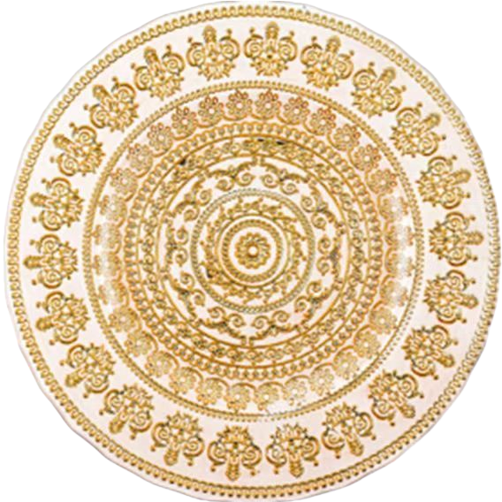 Export Nordic round lead-free crystal glass fruit plate, light luxury Western cuisine steak base plate, hotel dining salad plate Item Picture