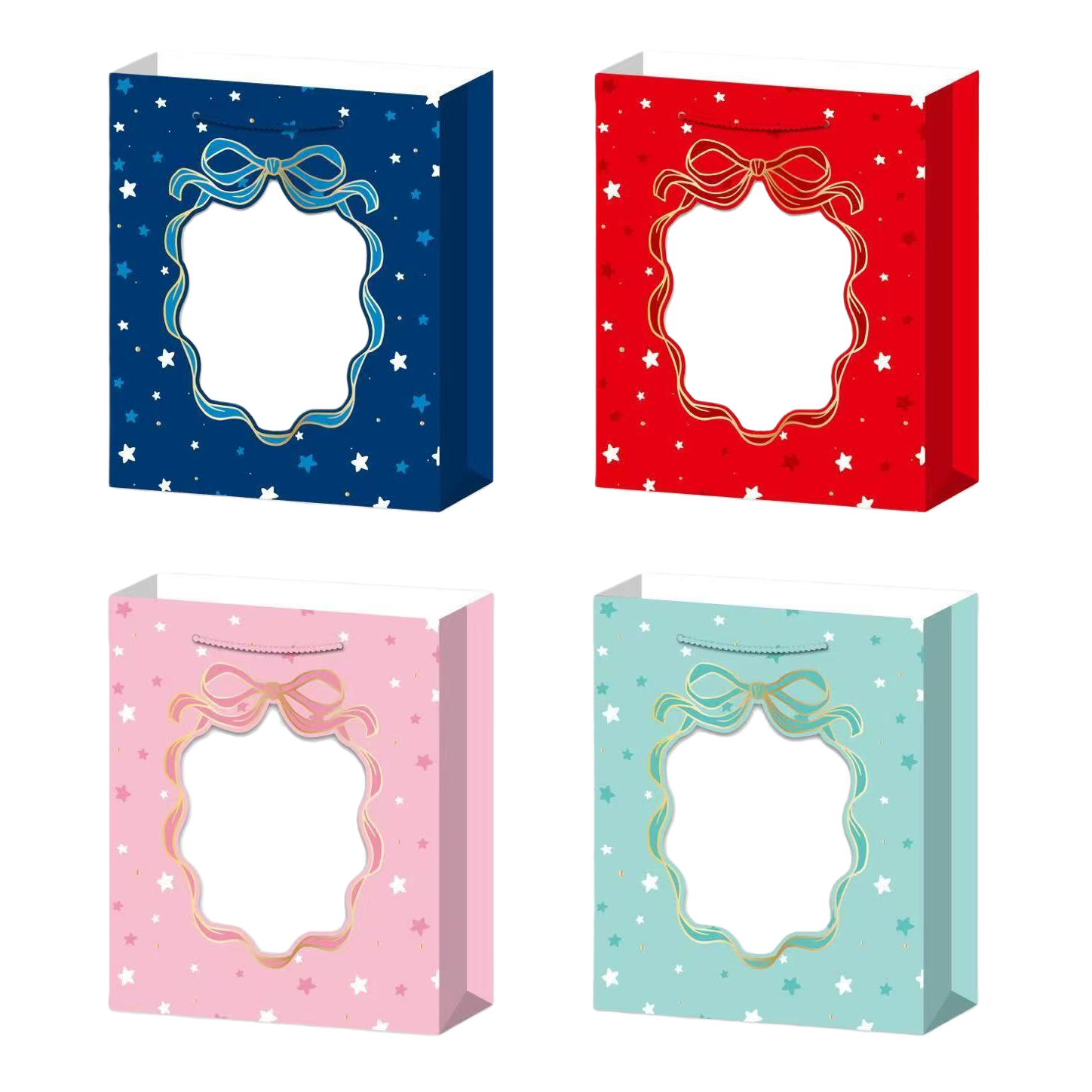 Tipetoys Gilded window star Bow gift Bag Item Picture
