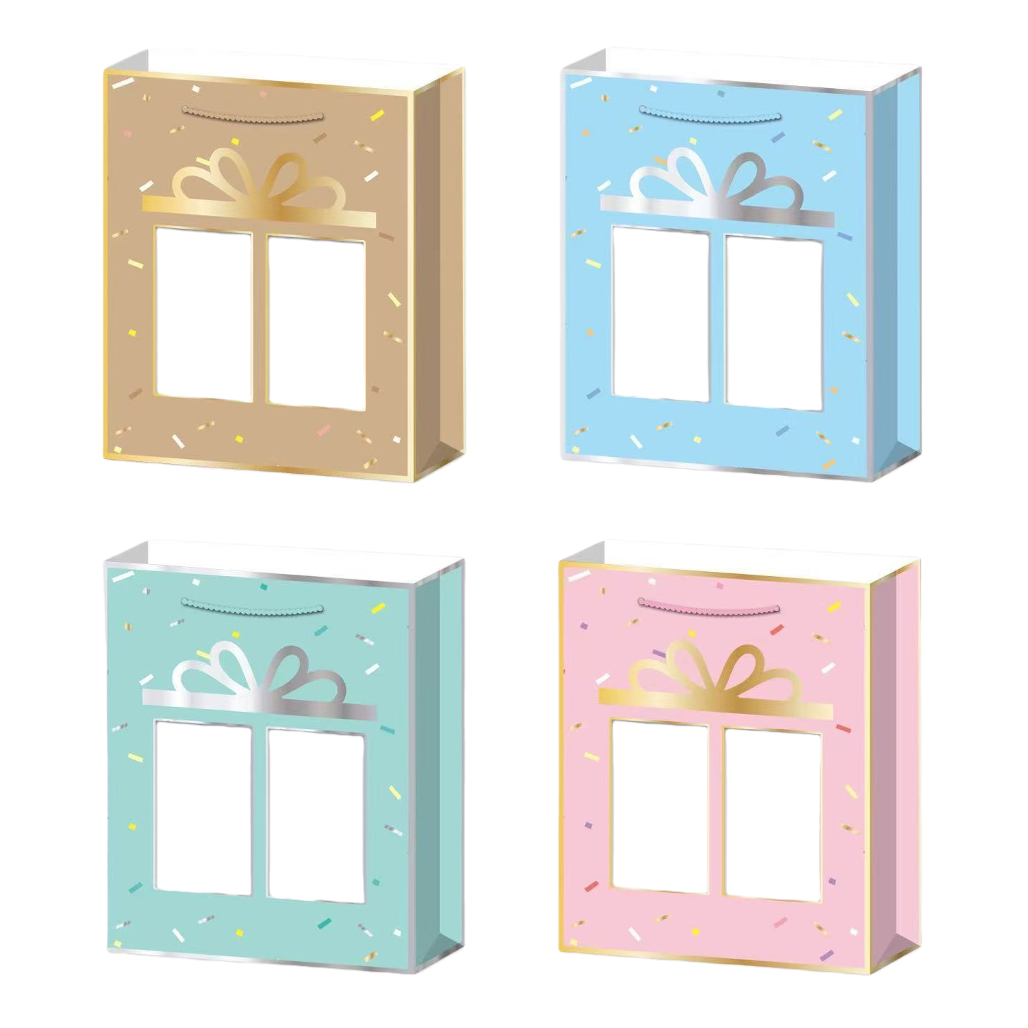 Gilded window-opening gift bag Item Picture