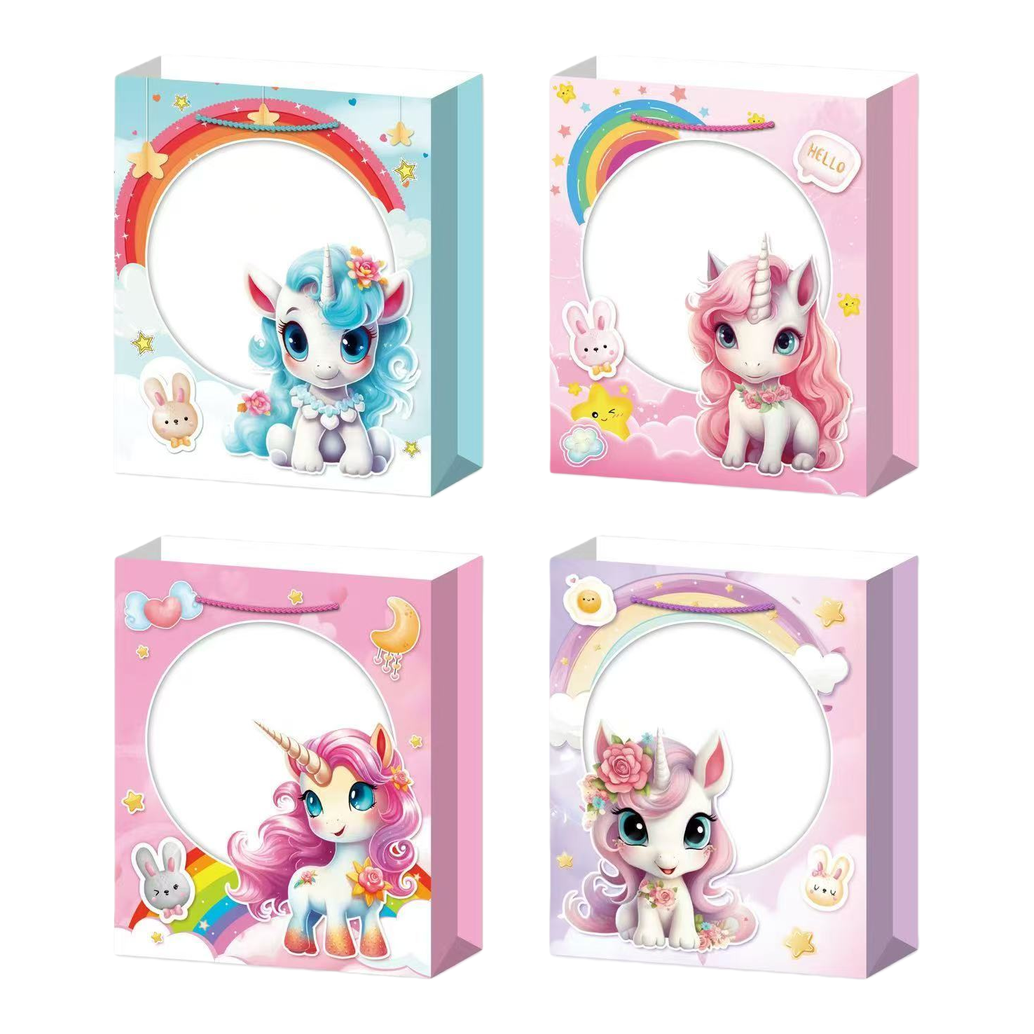 Special gift packaging box and paper bag for cartoon unicorn souvenirs Item Picture