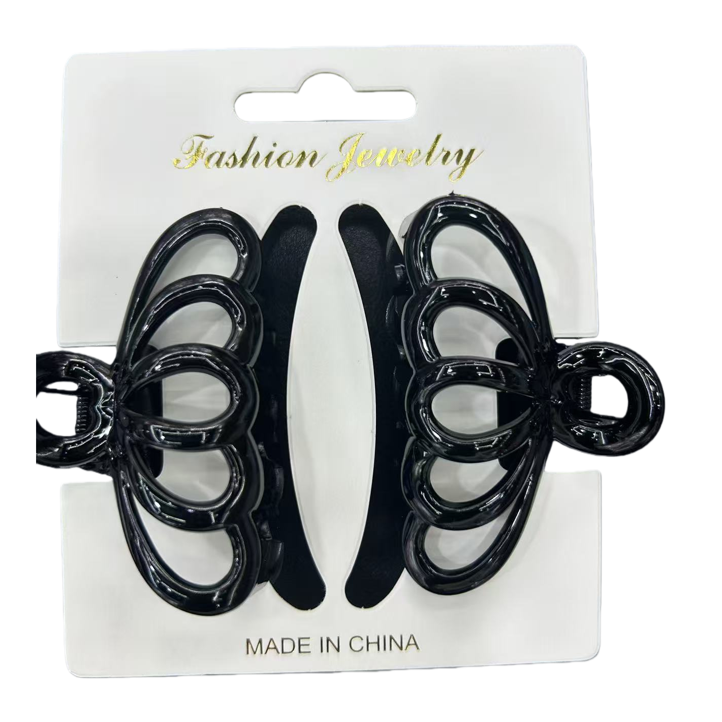 Black acetate shark grabber, large hairpin, fashionable and simple hairpin 114919525 Item Picture