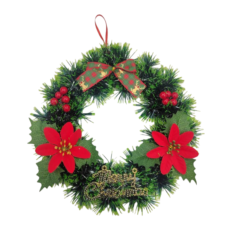 Decoraciones de corona de navidad acompañante de navidad mano decoración de anillo de regalo Item Picture