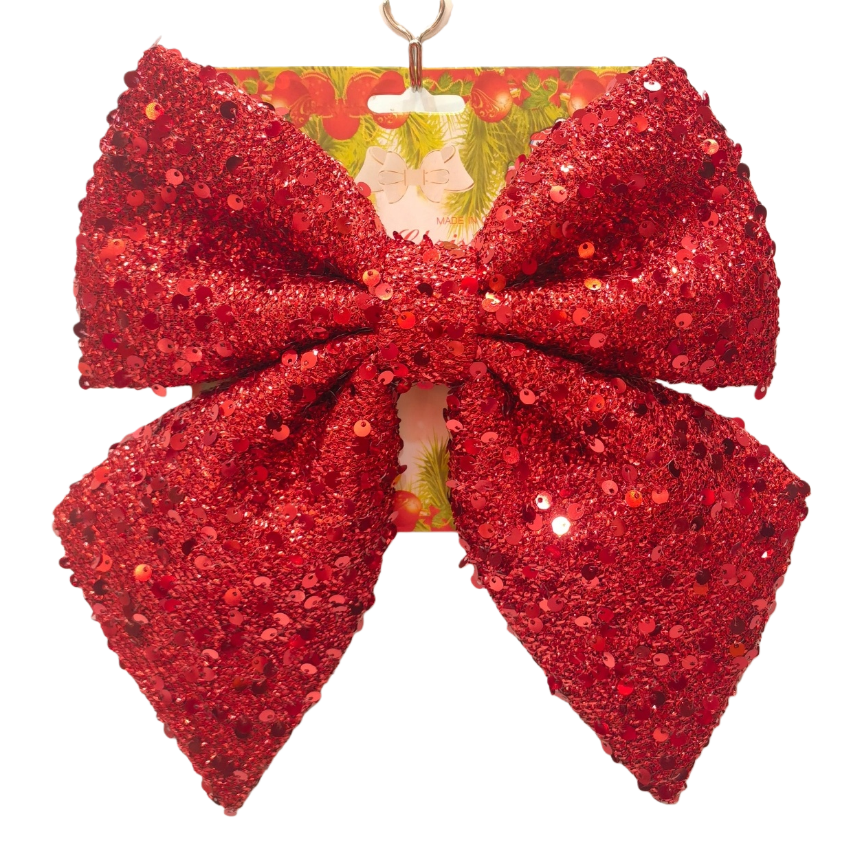 Christmas bow decoration Christmas scene arrangement Christmas sequined bows Item Picture