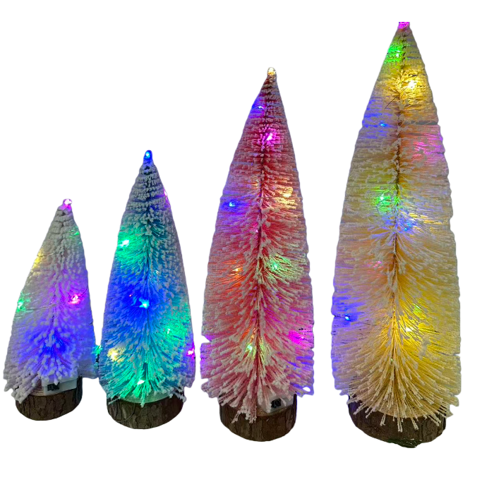 Christmas decorative tree glowing ornaments, Christmas scene arrangement desktop ornaments Item Picture