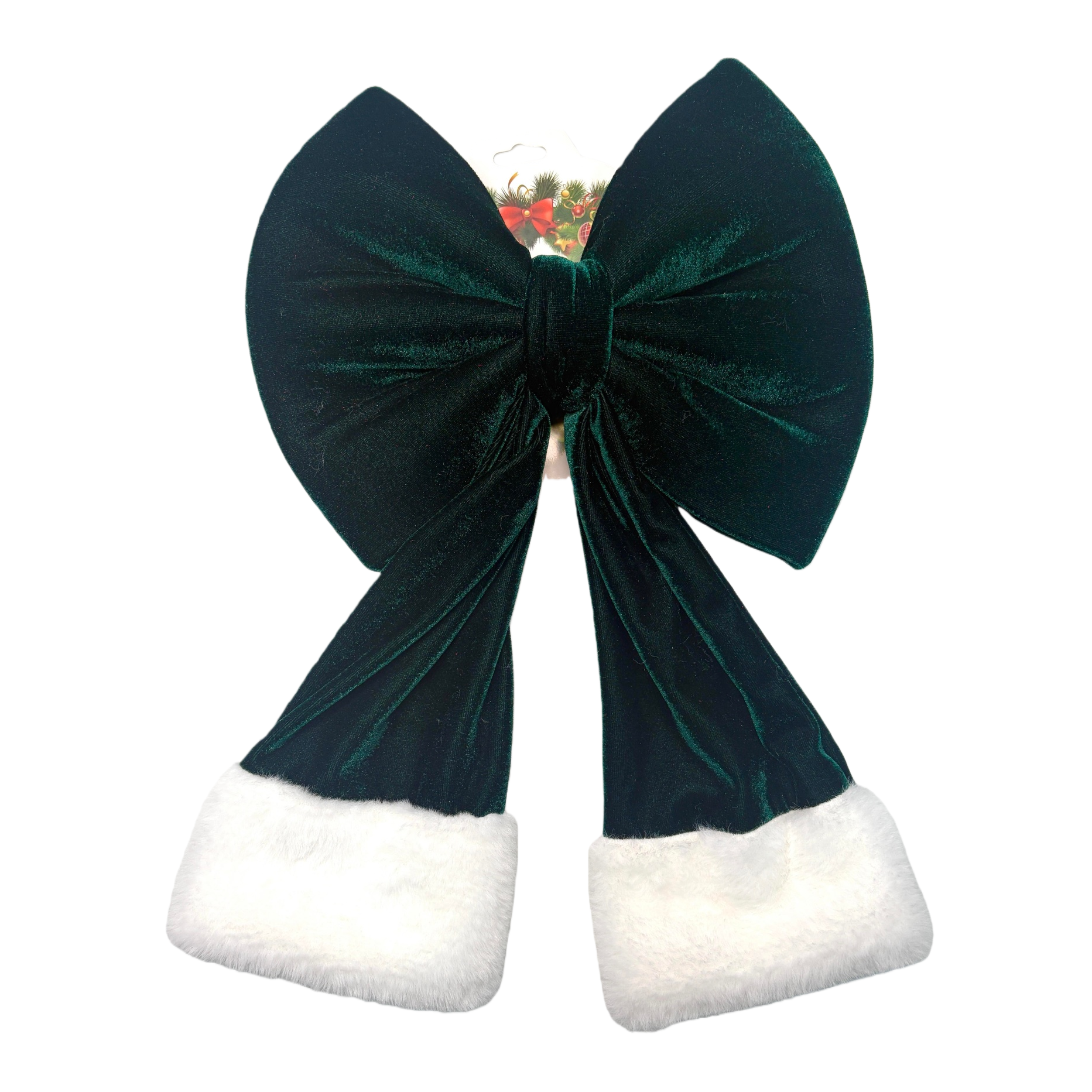 Green velvet bow tie, Christmas decoration, Christmas tree pendant, Christmas decoration Item Picture