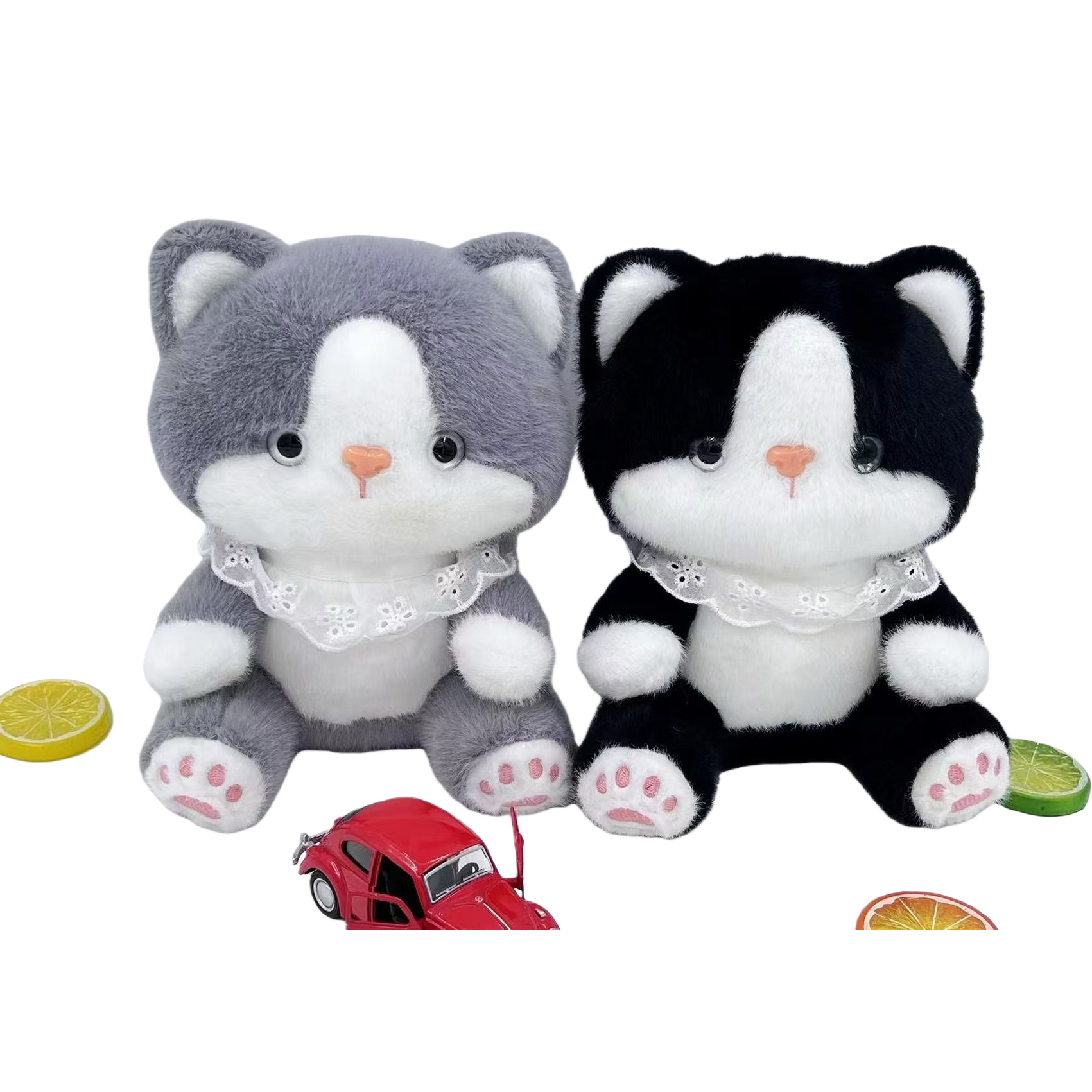 Two plush toys, cat dolls, trendy AI toys, Halloween fun toys
