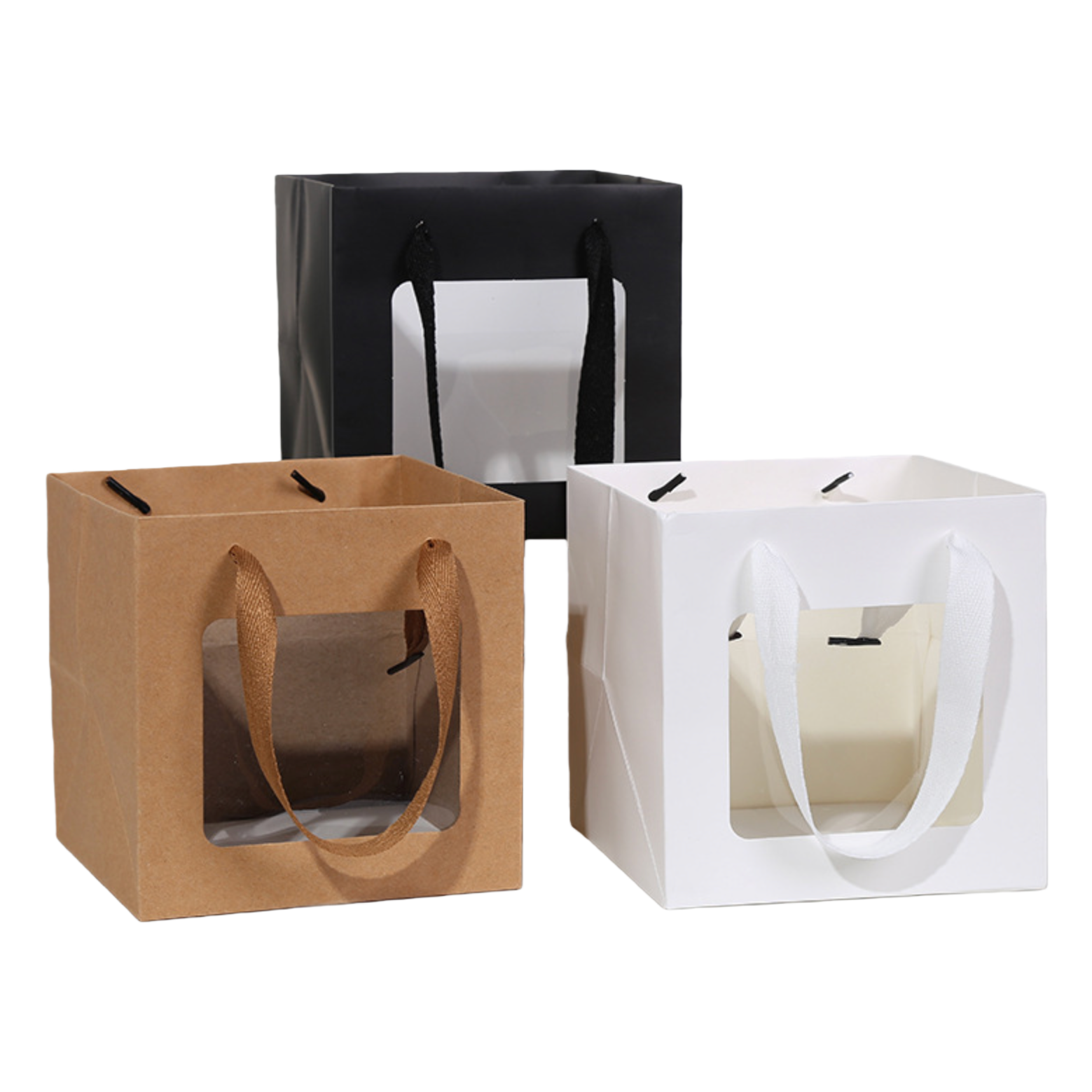 Coffee-colored kraft paper gift bag, food-grade paper bag, 180g thickened, environmentally friendly and customizable Item Picture