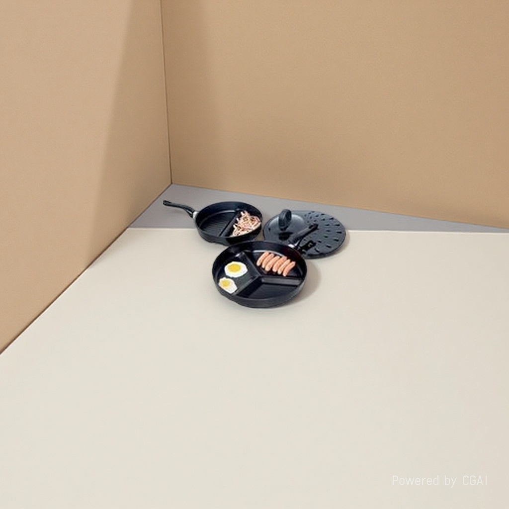 黑色不锈钢铝锅7件套户外煮茶厨具煎锅套装