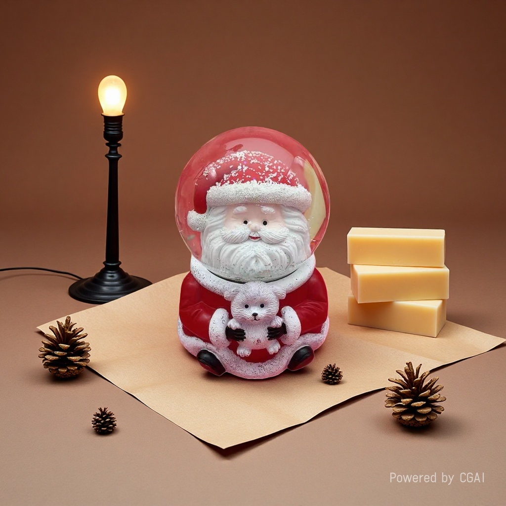 圣诞电动雪人水晶球 圣诞伴手礼 圣诞主题节日装饰