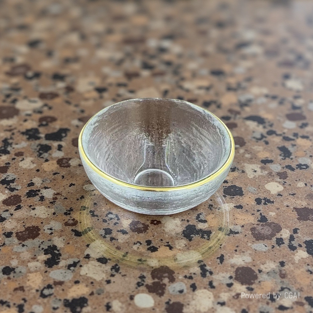 Xingran hammer-patterned heat-resistant glass gilded three-legged tea-tasting cup, Gongfu tea set, single cup owner, golden-edge hammer-patterned small tea cup details Picture