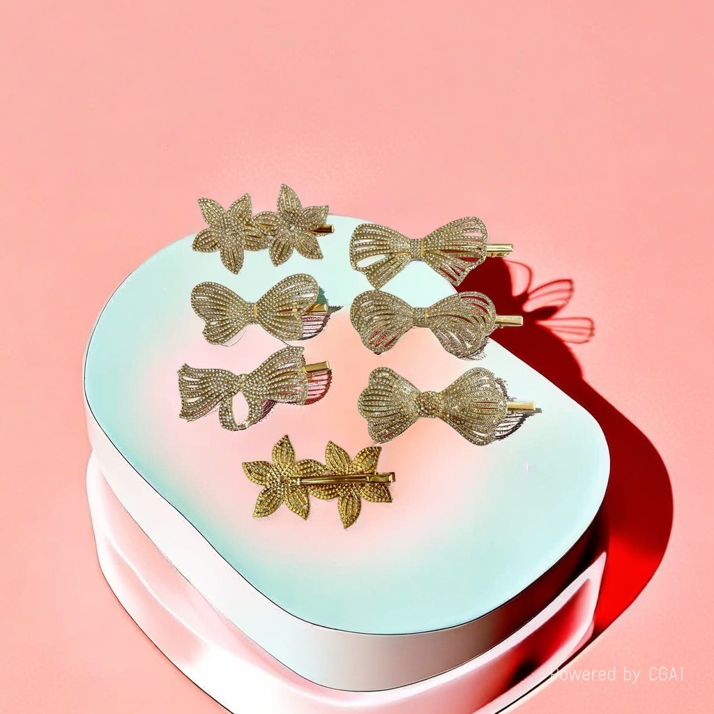 The golden diamond-encrusted acetic acid shark claw hairpin is multi-functional Specification image