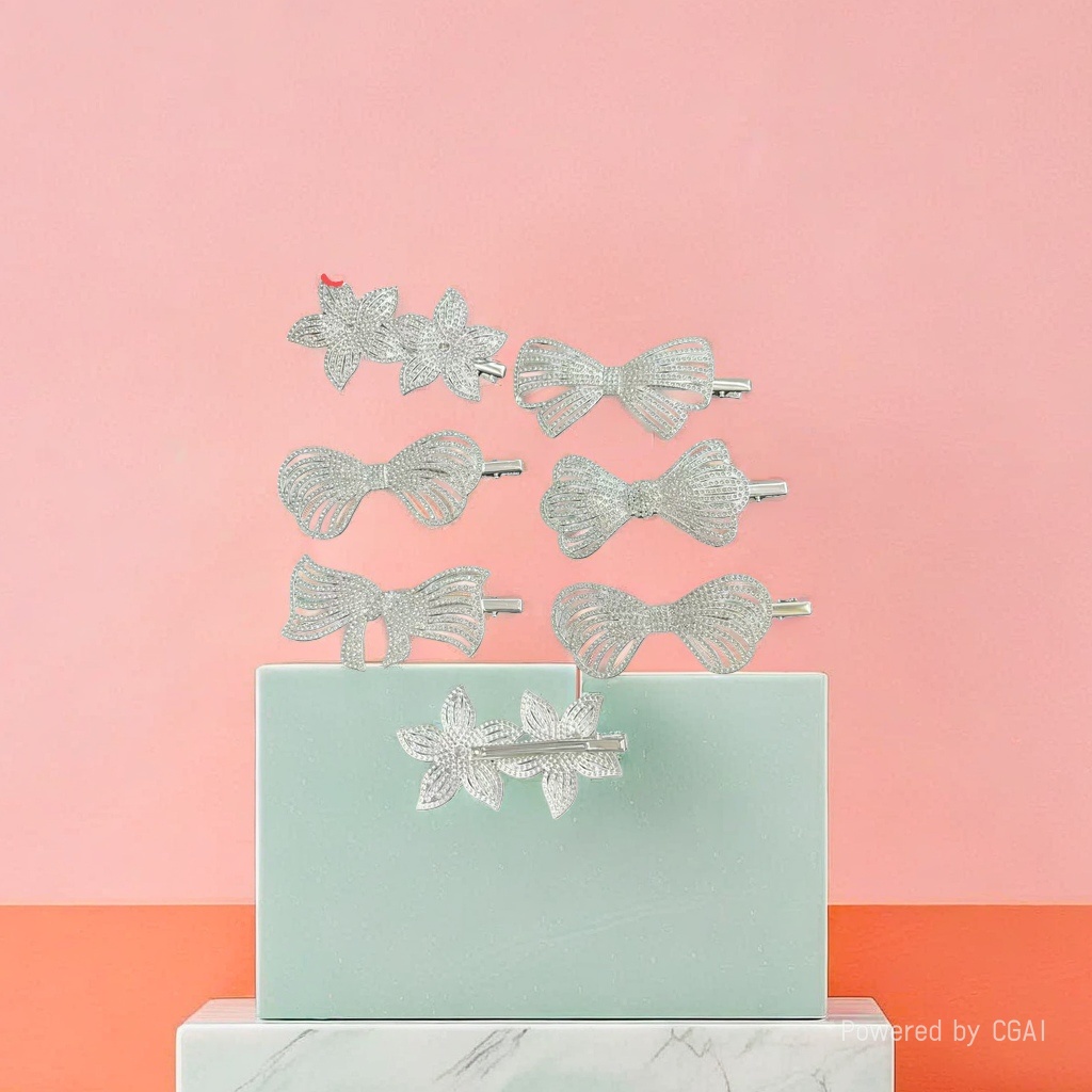 A fashionable and versatile lady's hairpin with a shiny decorative acetate shark grab clip Specification image